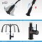 Kibi Casa Single Handle Pull Down Kitchen Sink Faucet with Soap Dispenser C-KKF2002MB-KSD100MB - alternate 9